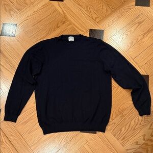 Zara Men's Navy Crewneck Sweater